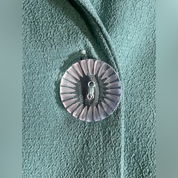 House of Foxy 1940s style blouse in bright duckegg UK size 12 - Picture 12 of 14